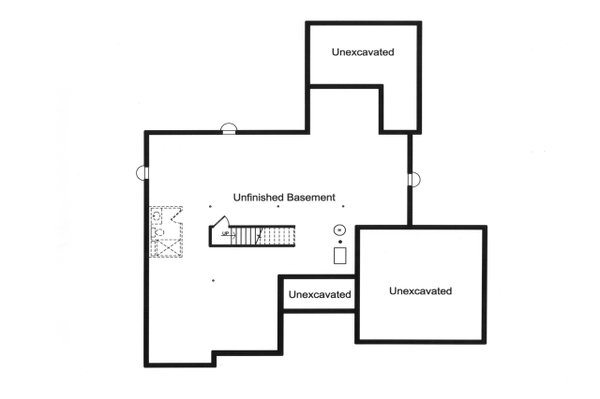 Architectural House Design - Craftsman Floor Plan - Lower Floor Plan #46-897