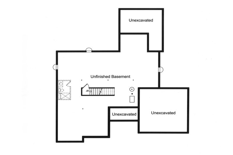 Dream House Plan - Floor Plan - Lower Floor for Craftsman House Plan #46-897 - 3 bed, 2 bath