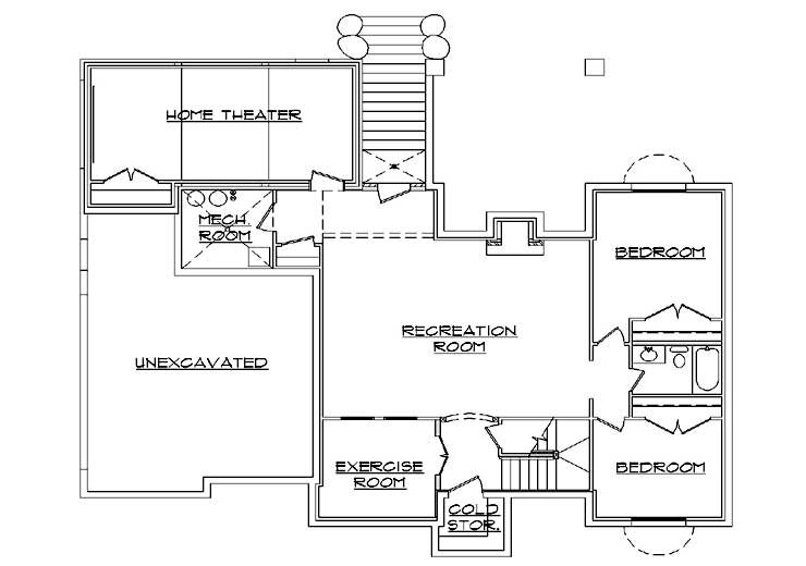 European Style House Plan - 5 Beds 3.5 Baths 2434 Sq/Ft Plan #5-372 ...