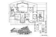 Log Style House Plan - 5 Beds 4 Baths 3867 Sq/Ft Plan #451-2 