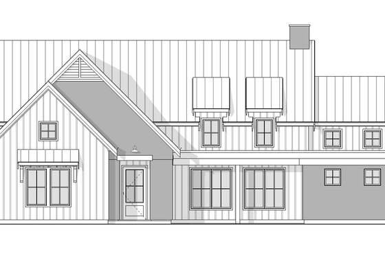 Exterior - Front Elevation 5 for Farmhouse House Plan #1114-98 - 3 bed, 3.5 bath