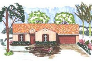 House Blueprint - Mediterranean Exterior - Front Elevation Plan #76-119