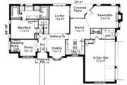 European Style House Plan - 4 Beds 3.5 Baths 3239 Sq/Ft Plan #310-125 