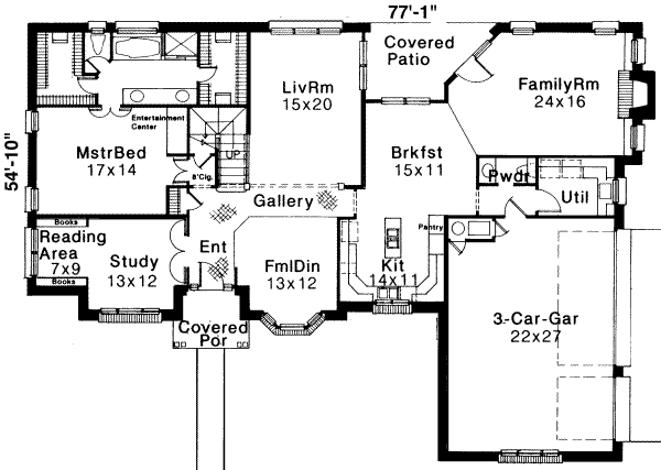 European Floor Plan - Main Floor Plan #310-125