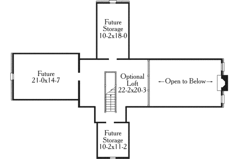 Dream House Plan - Floor Plan - Upper Floor for Traditional House Plan #406-162 - 3 bed, 2 bath
