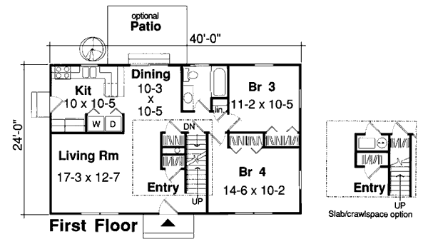Traditional Floor Plan - Main Floor Plan #312-359