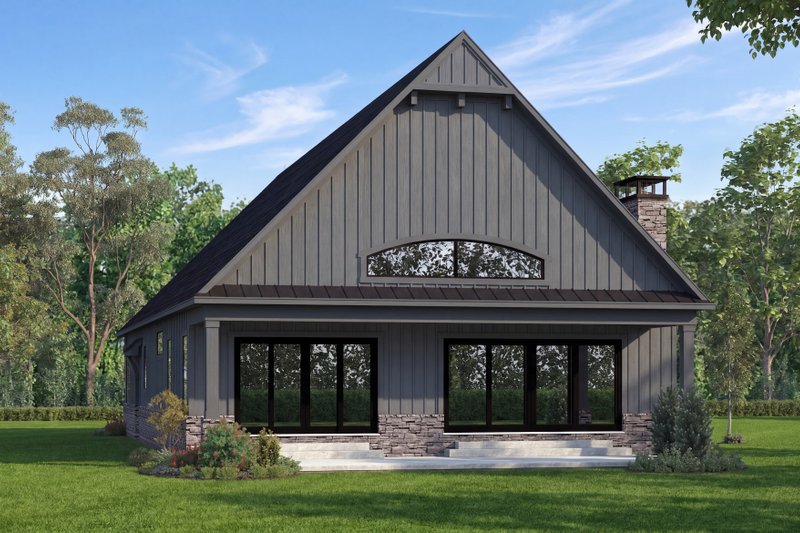 Architectural House Design - Exterior - Rear Elevation for Craftsman House Plan #1057-49 - 3 bed, 3 bath