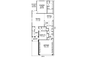 Floor Plan - Main Floor for Traditional House Plan #84-571 - 5 bed, 4 bath
