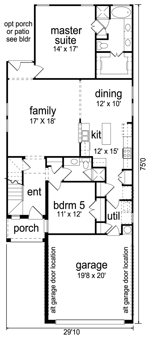 Home Plan - Traditional Floor Plan - Main Floor Plan #84-571