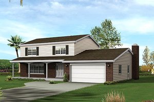 Traditional Exterior - Front Elevation Plan #57-557