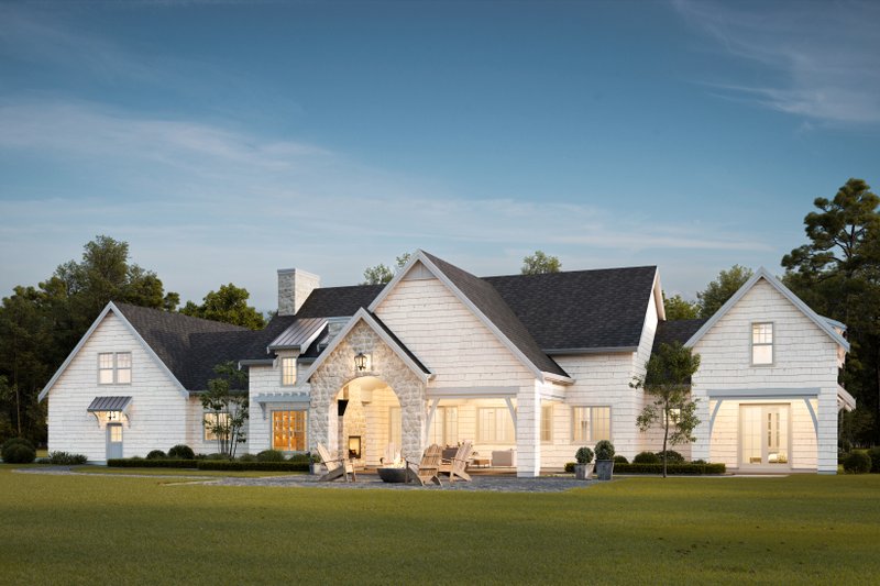 House Blueprint - Exterior - Front Elevation 3 for Farmhouse House Plan #1114-102 - 5 bed, 4.5 bath