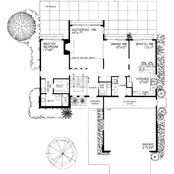 House Blueprint - Modern Floor Plan - Main Floor Plan #72-123