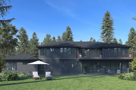 Exterior - Rear Elevation for Traditional House Plan #1066-78 - 6 bed, 5.5 bath