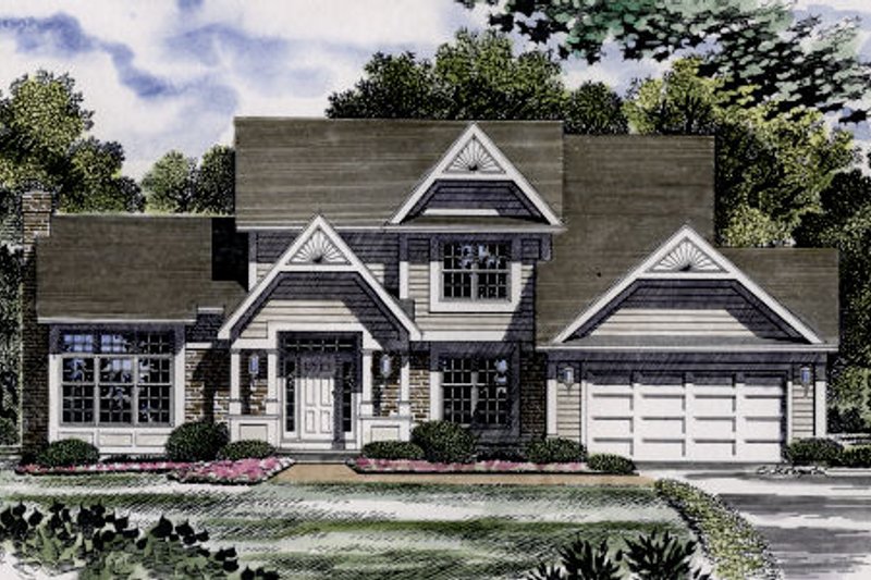 Architectural House Design - Country Exterior - Front Elevation Plan #316-101