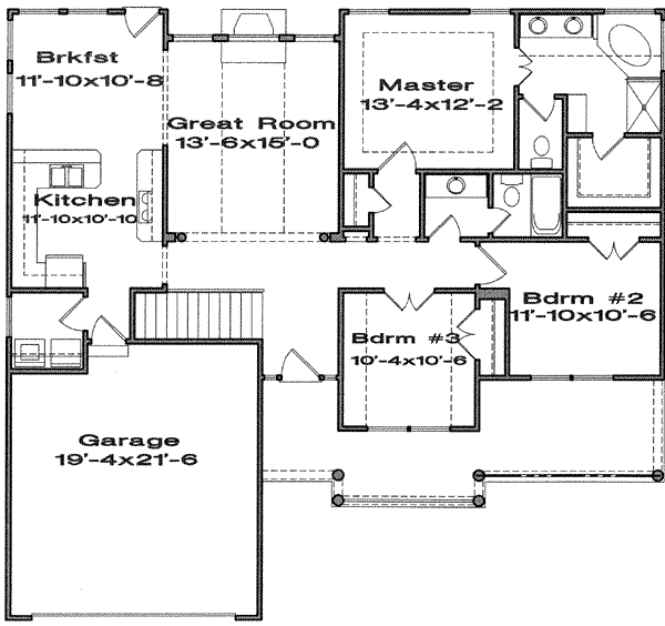 Traditional Floor Plan - Main Floor Plan #6-161