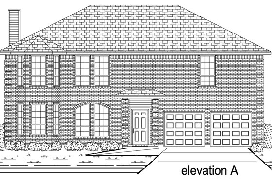 Exterior - Other Elevation for European House Plan #84-319 - 4 bed, 2.5 bath