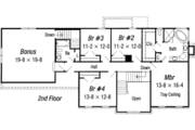 European Style House Plan - 5 Beds 2.5 Baths 2984 Sq/Ft Plan #329-120 
