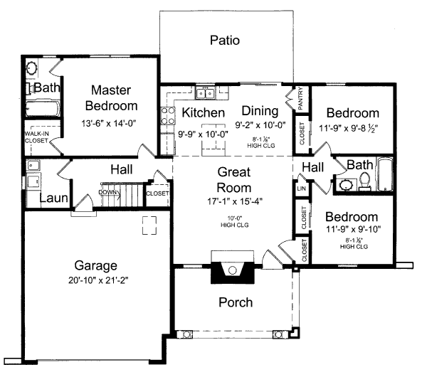 Home Plan - Traditional Floor Plan - Main Floor Plan #46-416