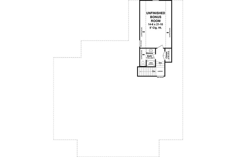 Home Plan - Floor Plan - Upper Floor for Country House Plan #21-677 - 3 bed, 2 bath