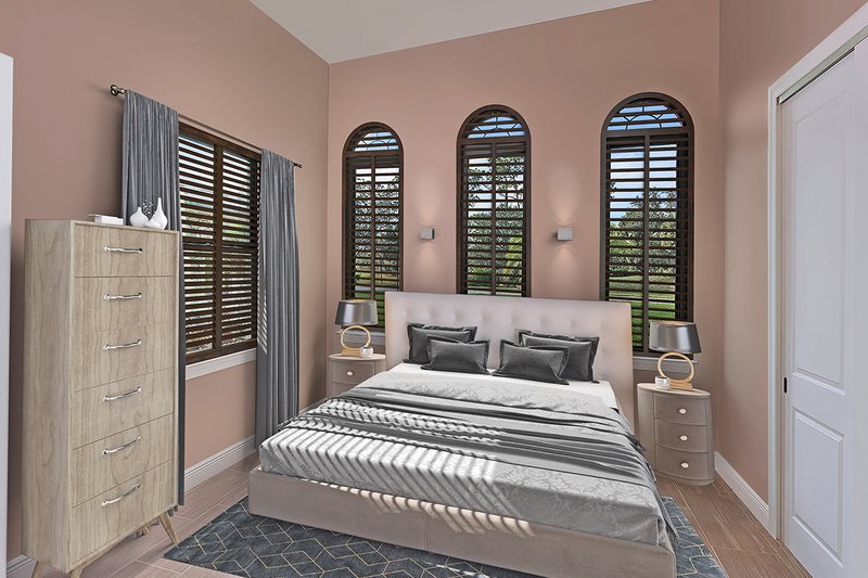 Architectural House Design - Interior - Bedroom 1 for Mediterranean House Plan #938-90 - 4 bed, 3 bath