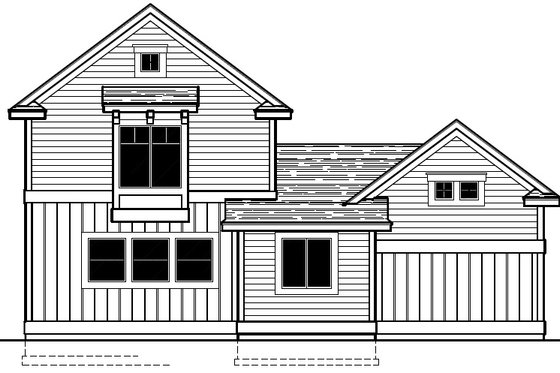 Exterior - Rear Elevation for Farmhouse House Plan #112-178 - 3 bed, 2 bath