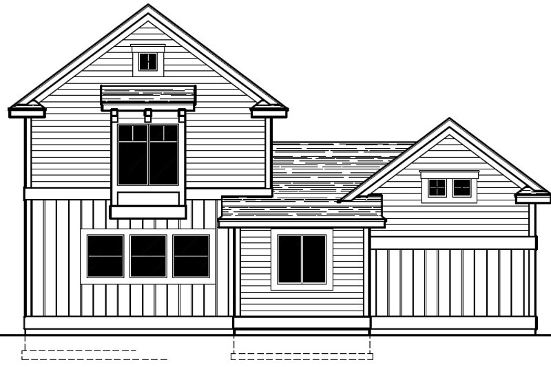Dream House Plan - Exterior - Rear Elevation for Farmhouse House Plan #112-178 - 3 bed, 2 bath