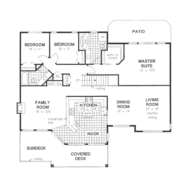 Traditional Floor Plan - Upper Floor Plan #18-9342