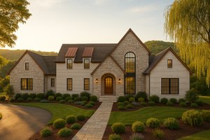 Dream House Plan - Exterior - Front Elevation for Modern House Plan #1116-54 - 4 bed, 4.5 bath