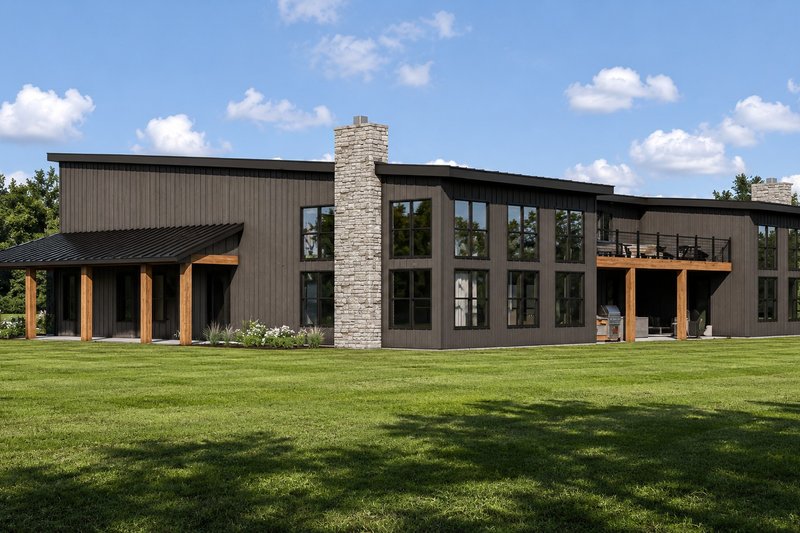 Architectural House Design - Exterior - Other Elevation 1 for Barndominium House Plan #1064-507 - 4 bed, 7 bath