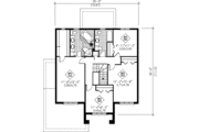 European Style House Plan - 4 Beds 2.5 Baths 2350 Sq/Ft Plan #25-2200 