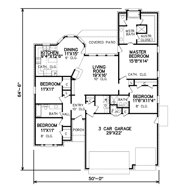 Traditional Floor Plan - Main Floor Plan #65-257