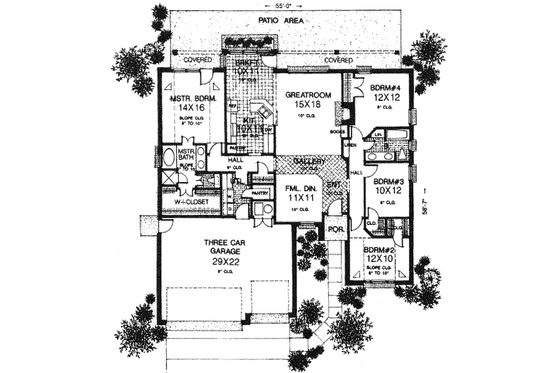 Floor Plan - Main Floor for Traditional House Plan #310-798 - 4 bed, 2 bath