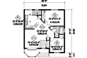 Country Style House Plan - 2 Beds 1 Baths 845 Sq/Ft Plan #25-4430 