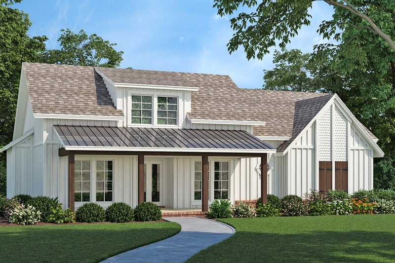 Home Plan - Exterior - Front Elevation 3 for Farmhouse House Plan #45-622 - 3 bed, 2 bath