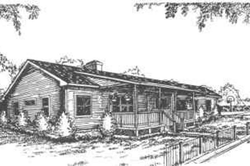 House Blueprint - Ranch Exterior - Front Elevation Plan #30-166