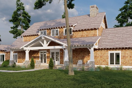 Exterior - Front Elevation 4 for Craftsman House Plan #17-3419 - 3 bed, 3 bath