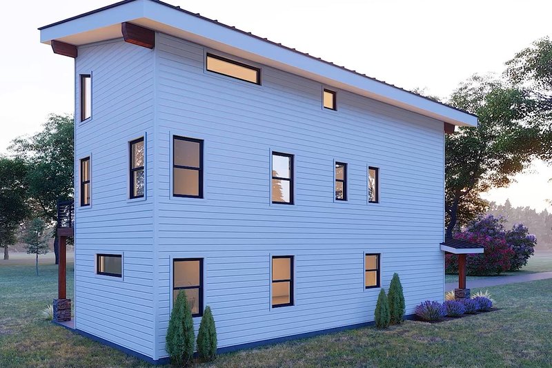 Home Plan - Exterior - Rear Elevation 1 for Contemporary House Plan #932-1224 - 3 bed, 3.5 bath