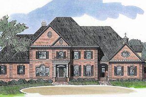 Classical Exterior - Front Elevation Plan #1054-90