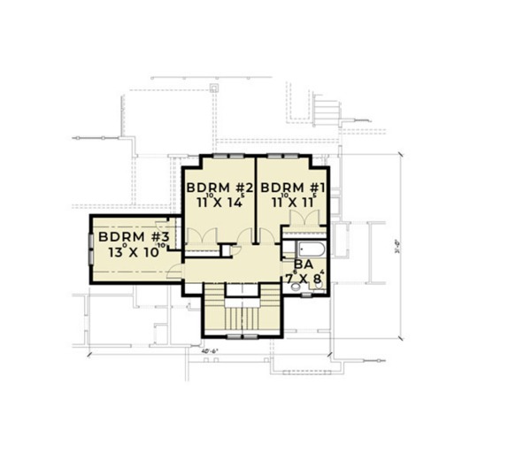 House Plan Design - European Floor Plan - Upper Floor Plan #1070-6