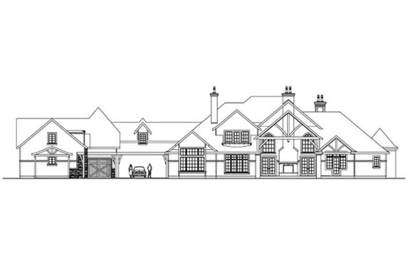 Home Plan - Exterior - Rear Elevation for Craftsman House Plan #124-703 - 3 bed, 3 bath