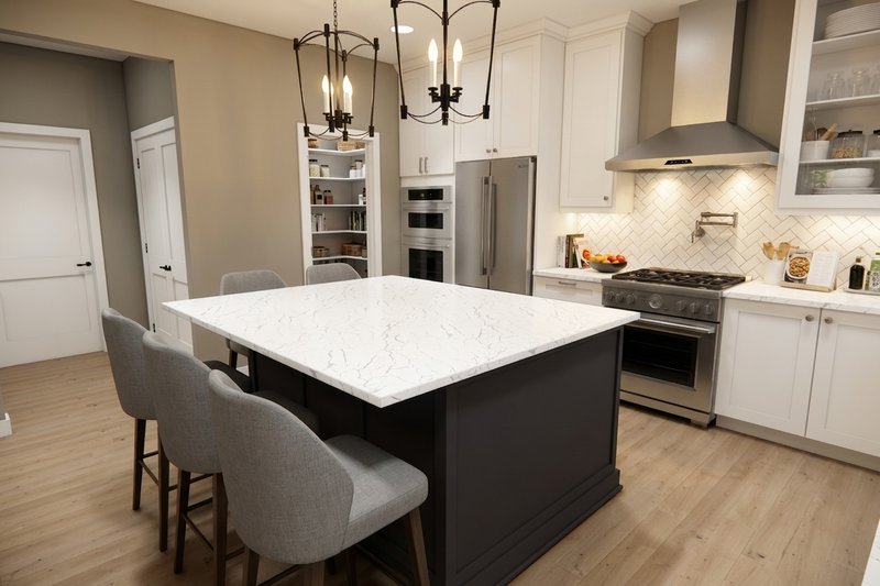Architectural House Design - Interior - Kitchen 1 for Craftsman House Plan #51-1525 - 3 bed, 2.5 bath