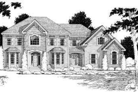 Exterior - Front Elevation for Traditional House Plan #75-183 - 3 bed, 2.5 bath