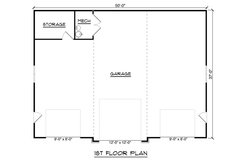 House Design - Floor Plan - Main Floor for Contemporary House Plan #1064-331, 0 bath
