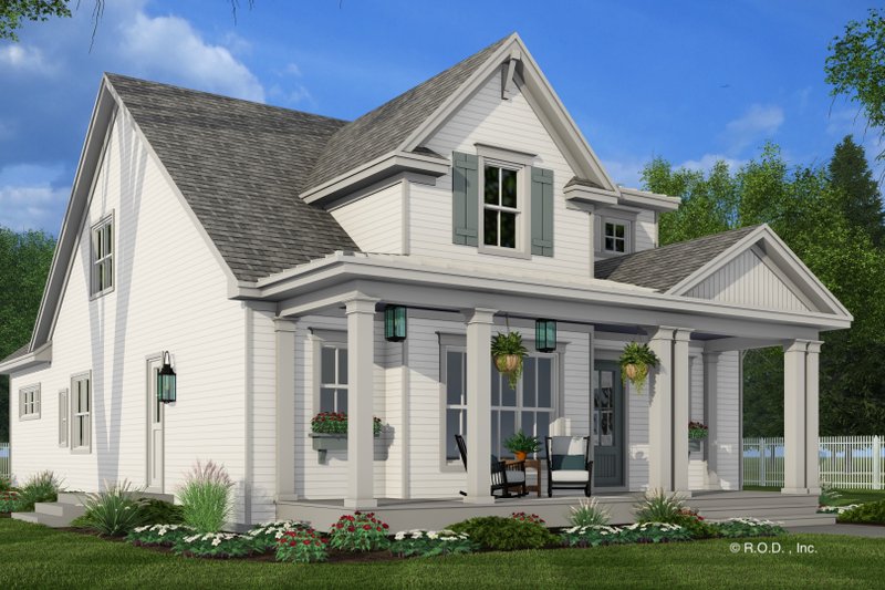 House Blueprint - Exterior - Front Elevation 3 for Farmhouse House Plan #51-1283 - 3 bed, 3.5 bath