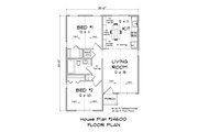 Cottage Style House Plan - 2 Beds 1 Baths 751 Sq/Ft Plan #513-2393 Floor 