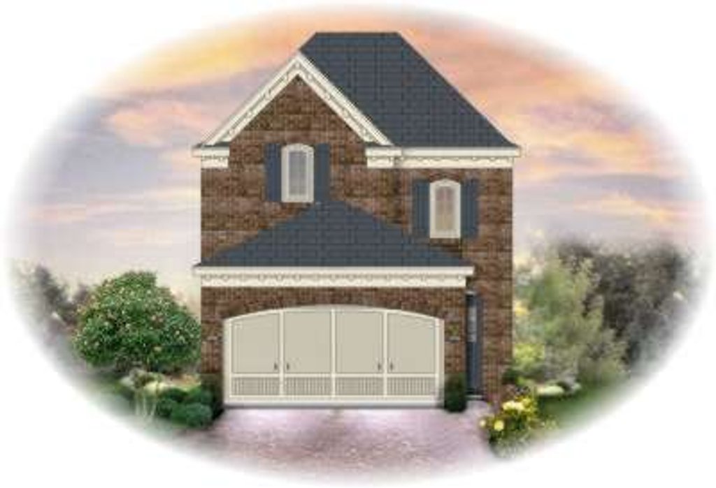 Exterior - Front Elevation 2 for Traditional House Plan #81-1366 - 3 bed, 2.5 bath