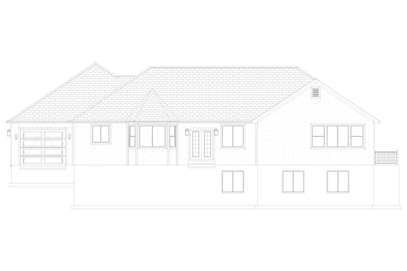 House Plan Design - Exterior - Rear Elevation 2 for Farmhouse House Plan #1060-291 - 2 bed, 2.5 bath