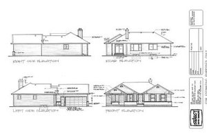 Exterior - Rear Elevation for Traditional House Plan #47-238 - 3 bed, 2 bath