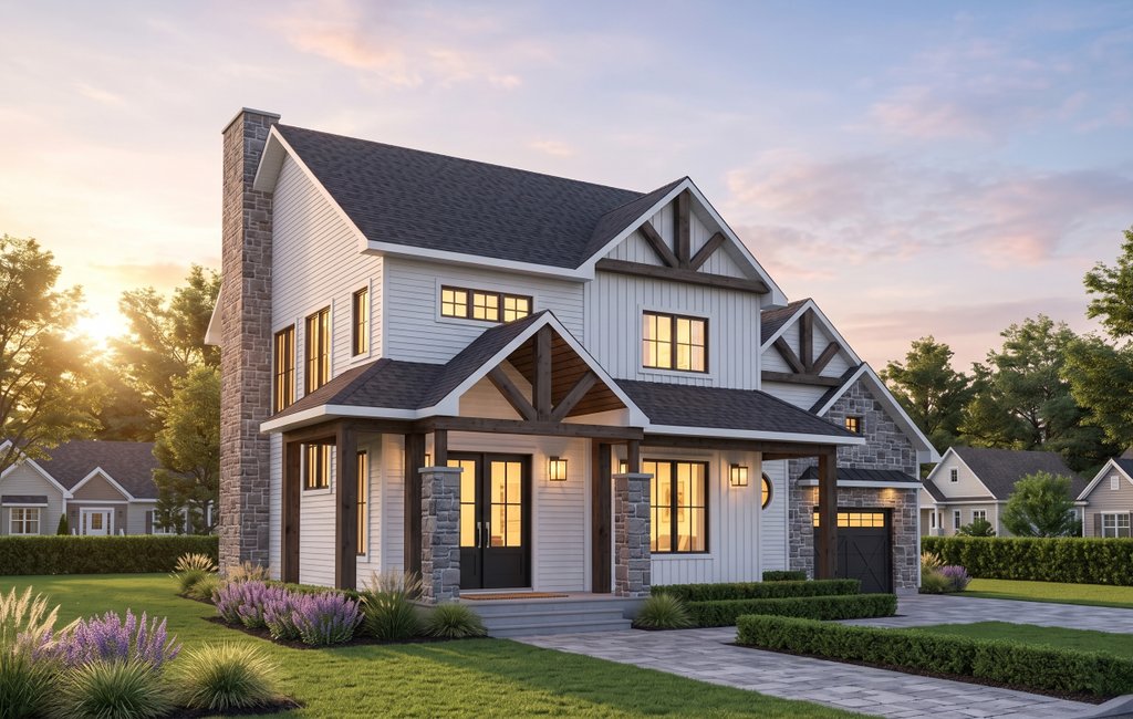 Exterior - Front Elevation 2 for Farmhouse House Plan #23-2767 - 4 bed, 2.5 bath