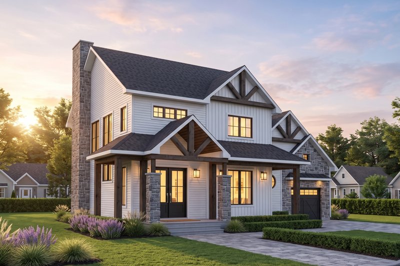 Exterior - Front Elevation 2 for Farmhouse House Plan #23-2767 - 4 bed, 2.5 bath